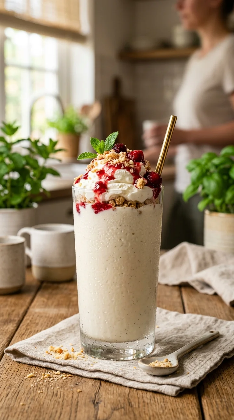 Keto Cheesecake Smoothie Recipe looks
