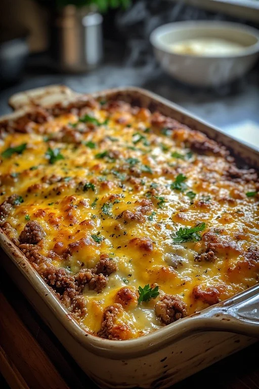Keto Cheesy Ground Beef Casserole Recipe looks