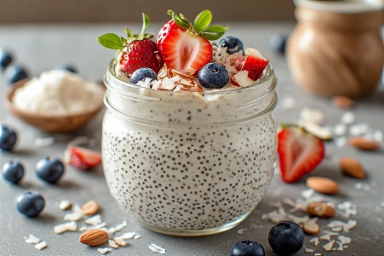 Keto Chia Pudding with Almond Milk