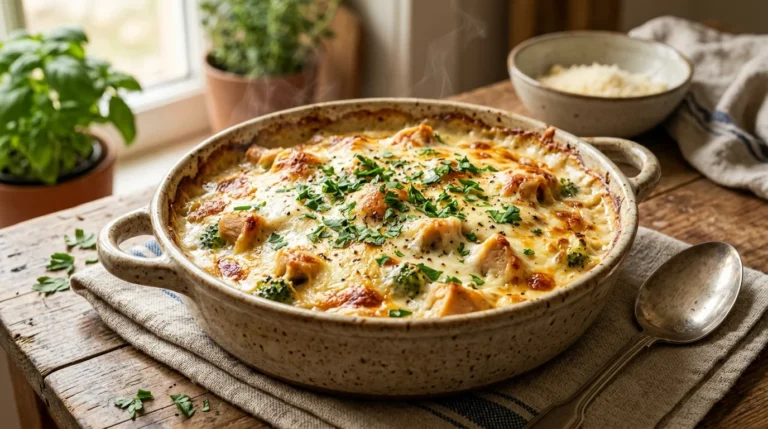 Keto Chicken Alfredo Bake Recipe