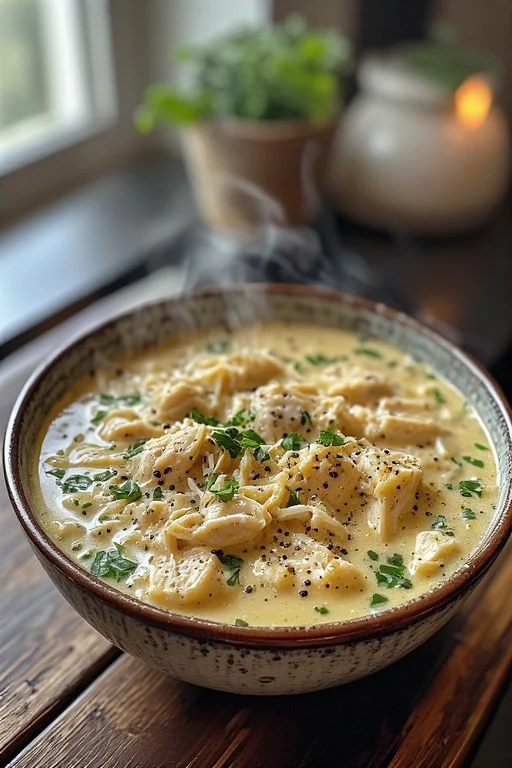Keto Chicken Alfredo Soup Recipe looks