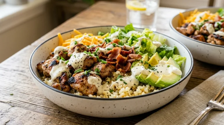 Keto Chicken Bacon Ranch Bowls