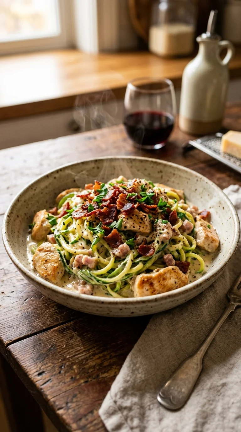 Keto Chicken Carbonara Recipe looks