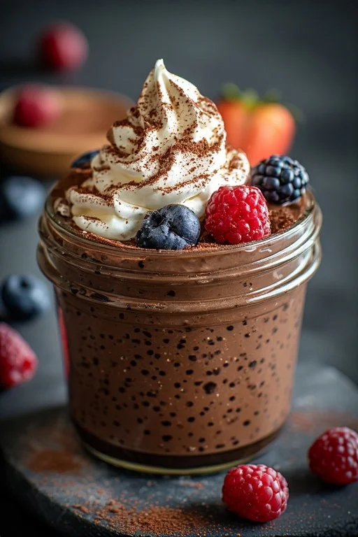 Keto Chocolate Chia Seed Pudding Recipe looks