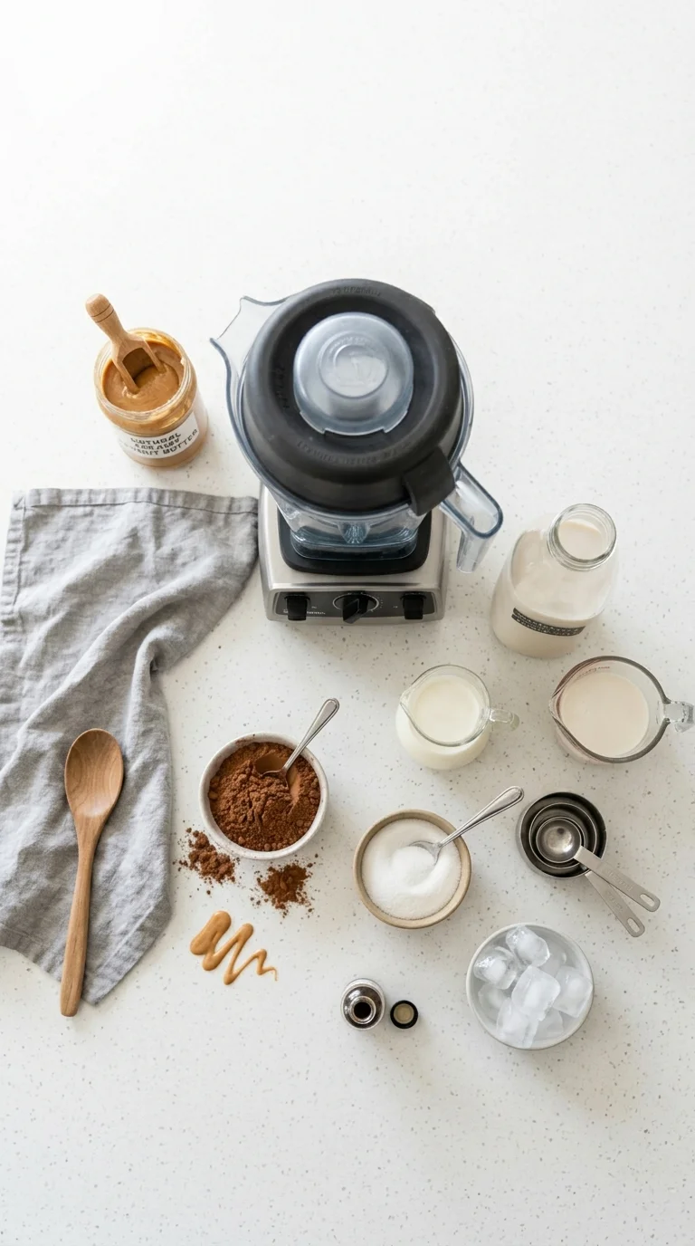 Keto Chocolate Peanut Butter Shake cooking