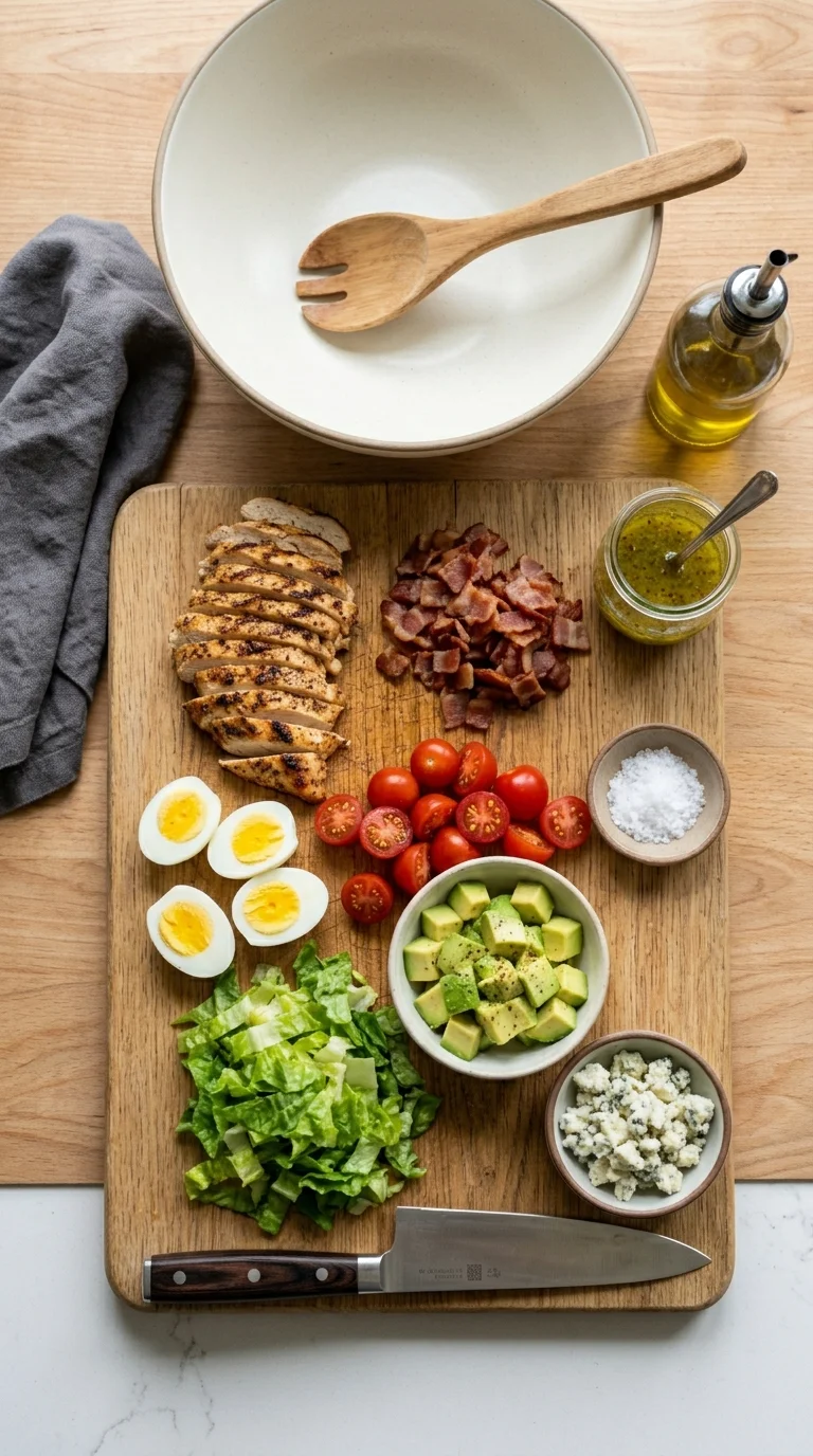 Keto Cobb Salad with Blue Cheese Recipe