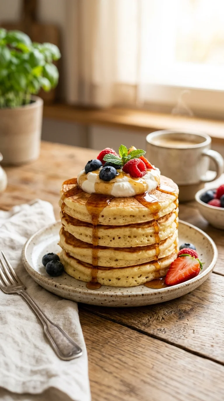 Keto Cottage Cheese Pancakes Recipe looks 1