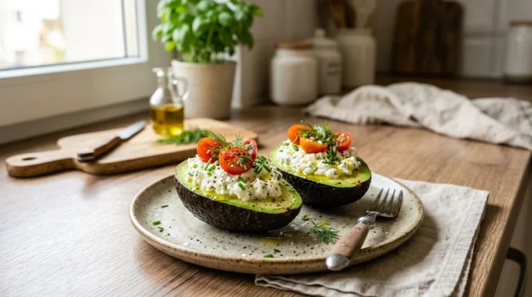 Keto Cottage Cheese Stuffed Avocados
