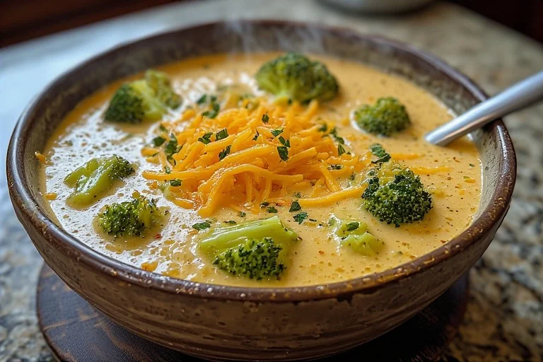Keto Creamy Broccoli Cheddar Soup