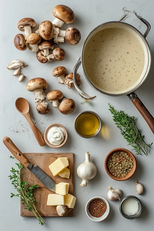 Keto Creamy Mushroom Soup Recipe cooking