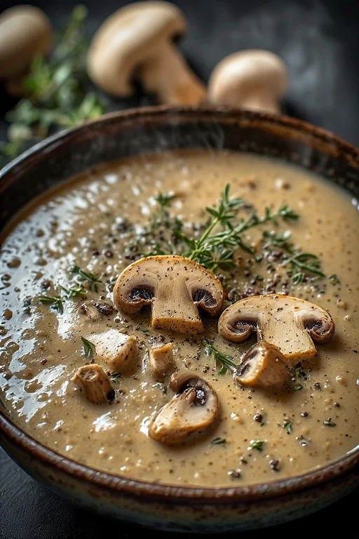 Keto Creamy Mushroom Soup Recipe looks