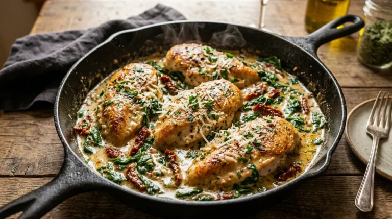 Keto Creamy Tuscan Chicken Recipe looks
