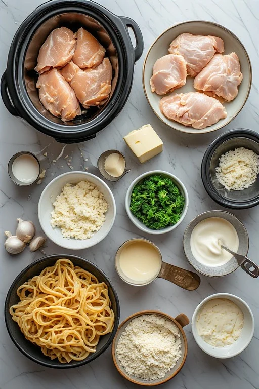 Keto Crockpot Chicken Alfredo Recipe cooking