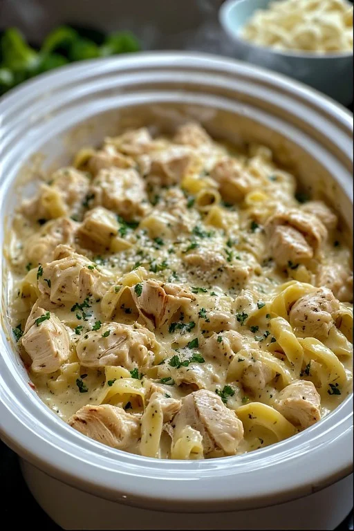 Keto Crockpot Chicken Alfredo Recipe looks