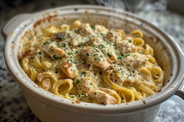 Keto Crockpot Chicken Alfredo Recipe
