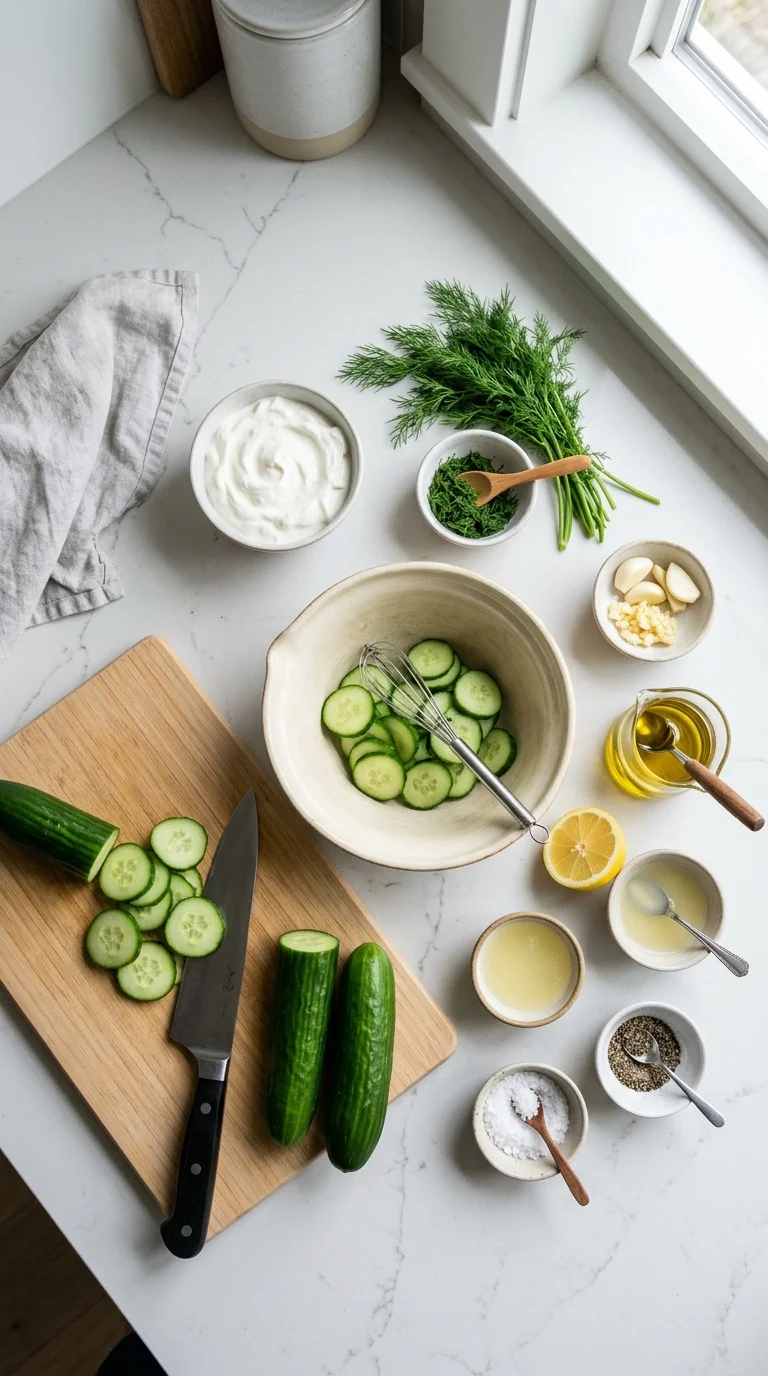 Keto Cucumber & Dill Salad Recipe