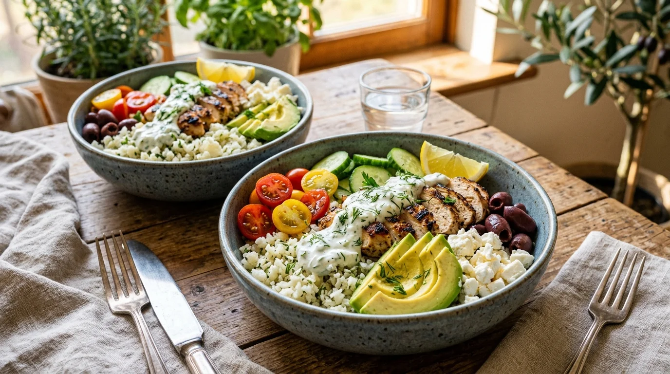 Keto Greek Chicken Bowls Recipe 1