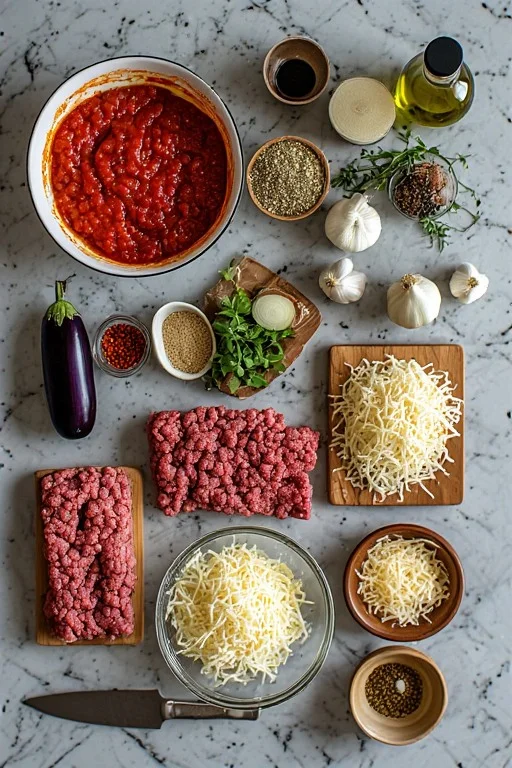Keto Ground Beef Eggplant Bake cooking