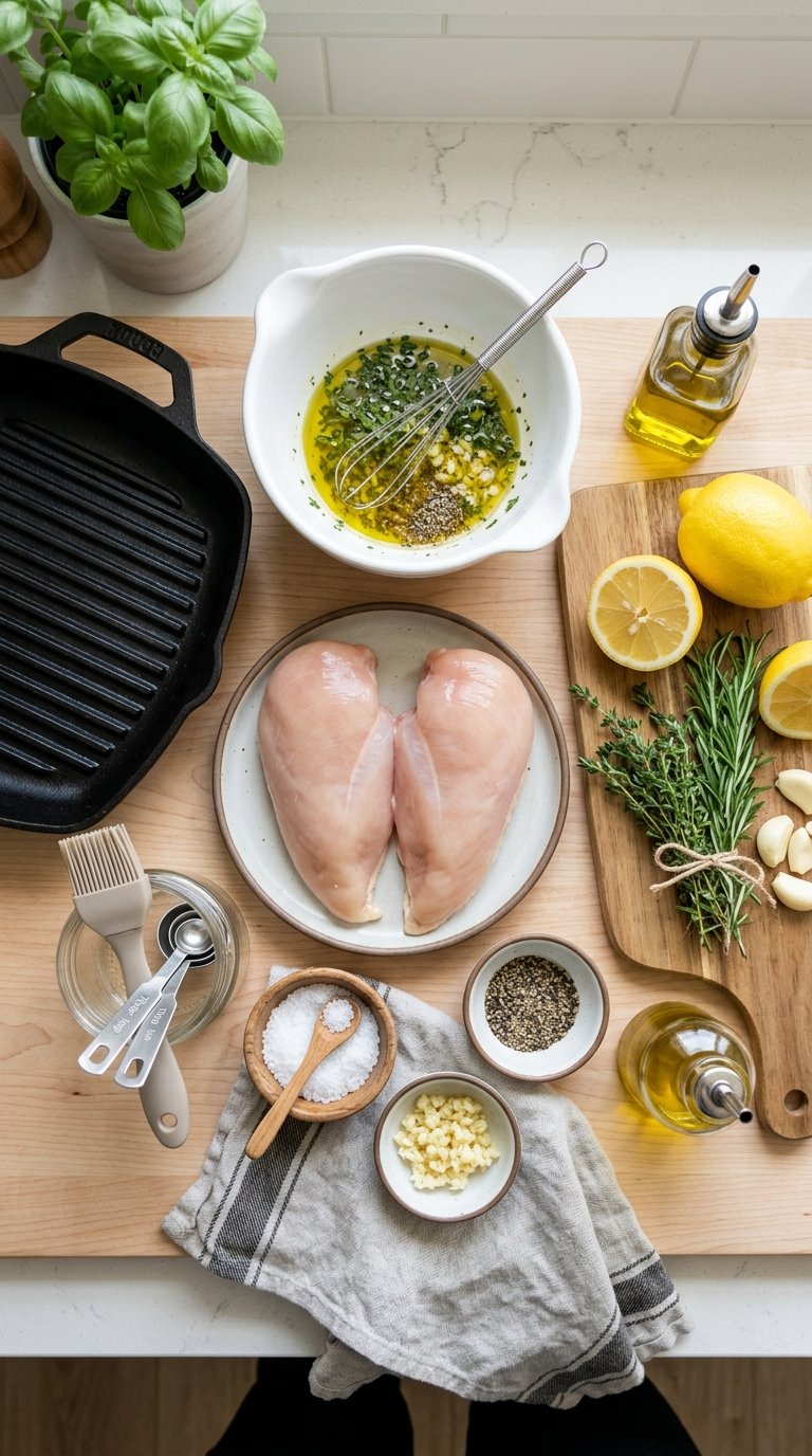Keto Lemon Herb Grilled Chicken cooking