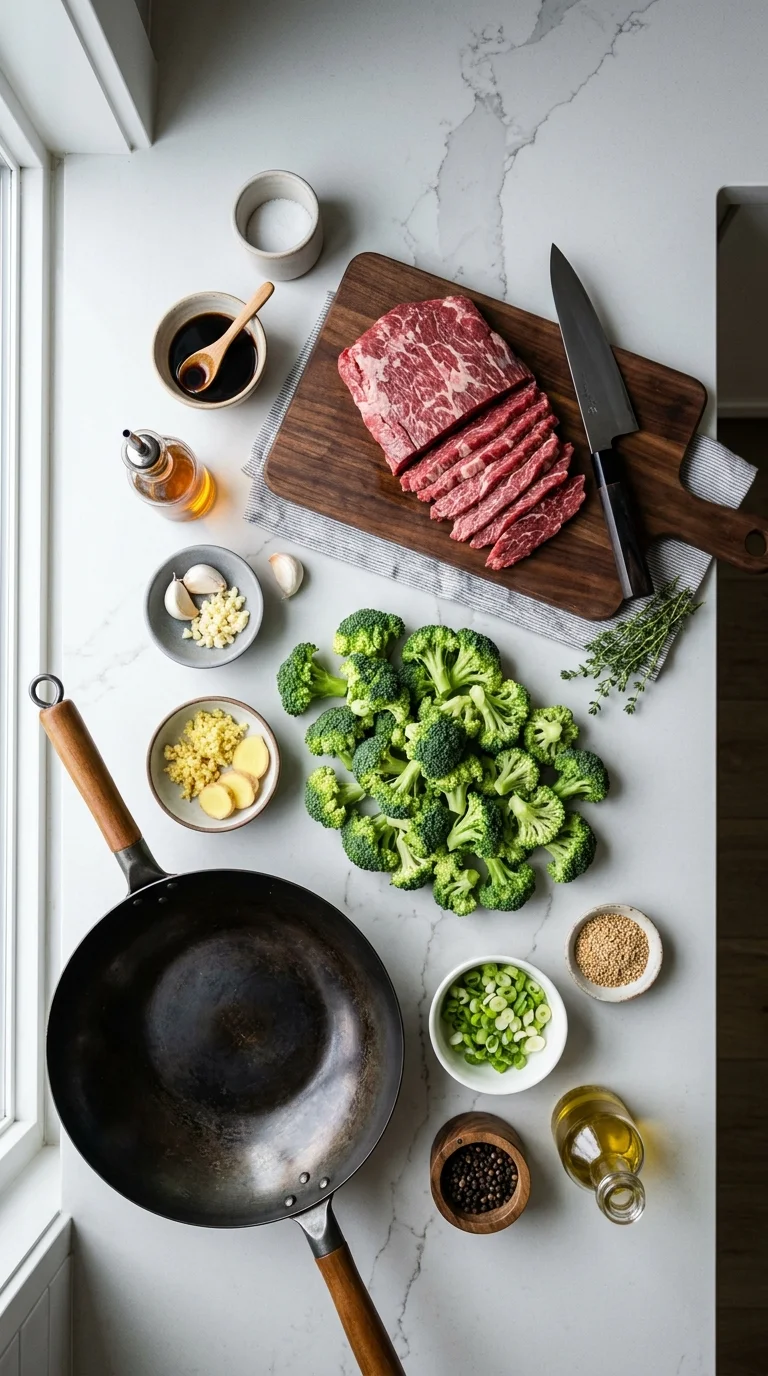 Keto Low Carb Beef and Broccoli cooking