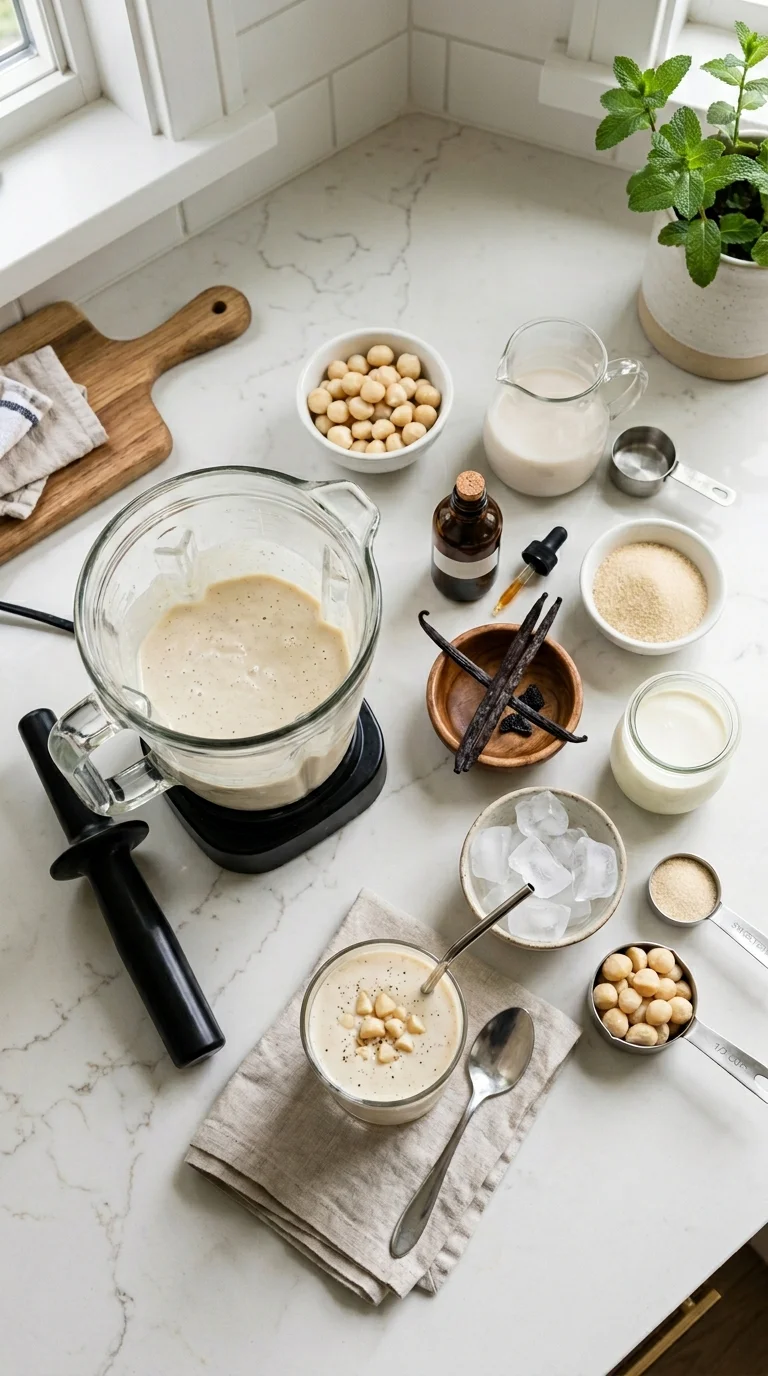 Keto Macadamia Vanilla Smoothie Recipe cooking