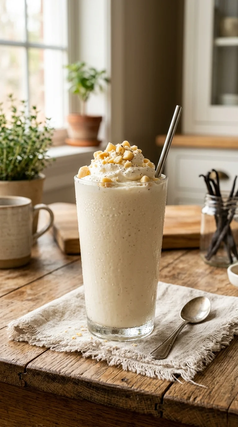 Keto Macadamia Vanilla Smoothie Recipe looks