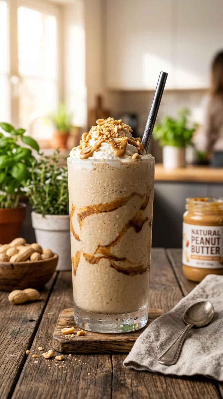 Keto Peanut Butter Smoothie with Almond Milk looks 1
