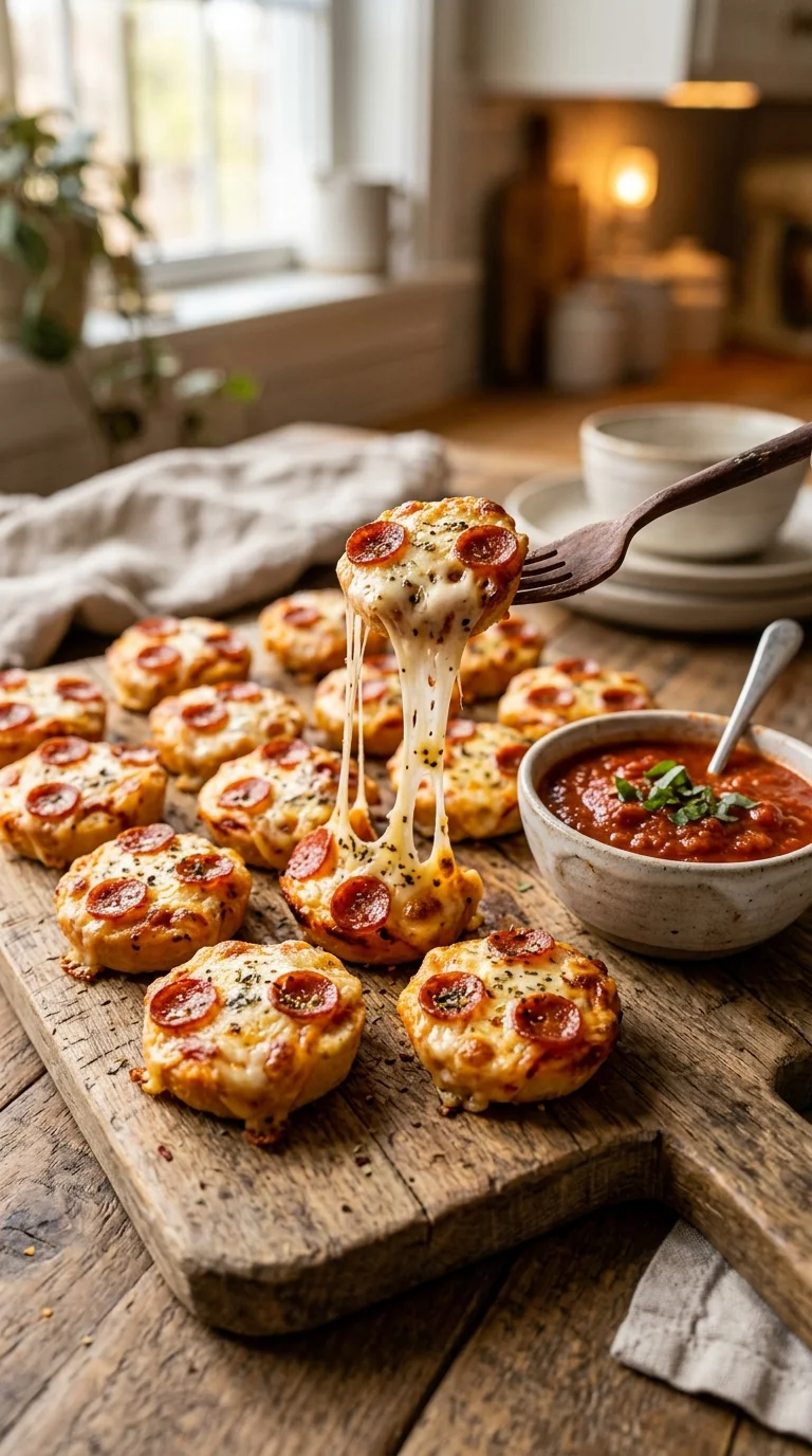 Keto Pepperoni Pizza Bites Recipe looks