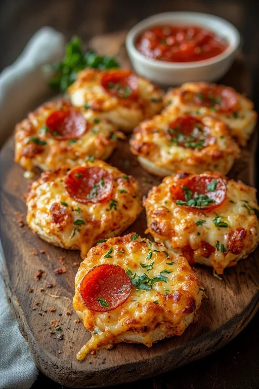 Keto Pepperoni Pizza Bites Recipe looks
