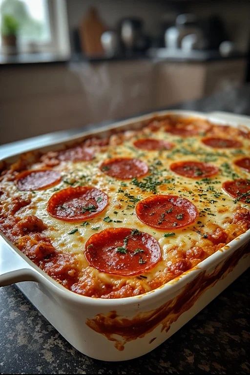 Keto Pizza Casserole Recipe looks