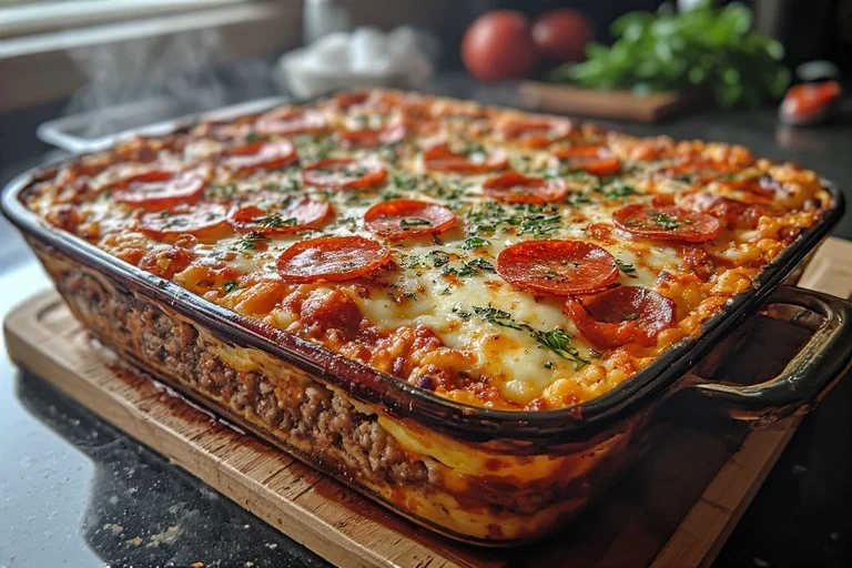 Keto Pizza Casserole Recipe