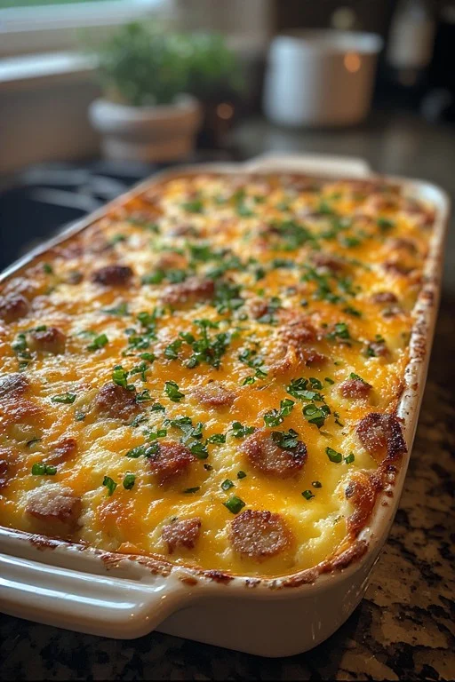 Keto Sausage Egg Breakfast Casserole Recipe looks