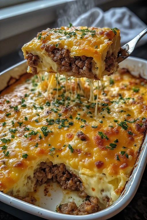 Keto Sausage Egg Breakfast Casserole Recipe looks