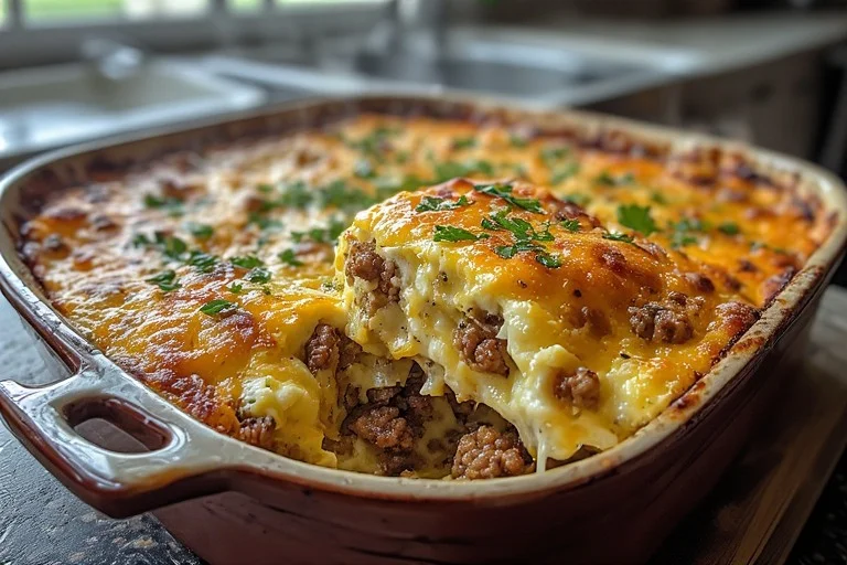 Keto Sausage Egg Breakfast Casserole Recipe