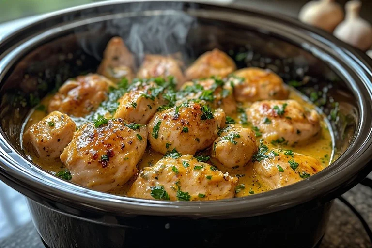Keto Slow Cooker Garlic Butter Chicken Recipe
