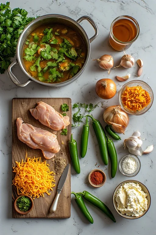Keto Spicy Chicken Jalapeño Soup cooking