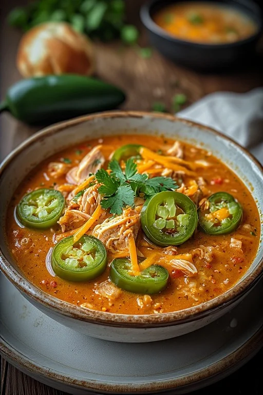 Keto Spicy Chicken Jalapeño Soup looks