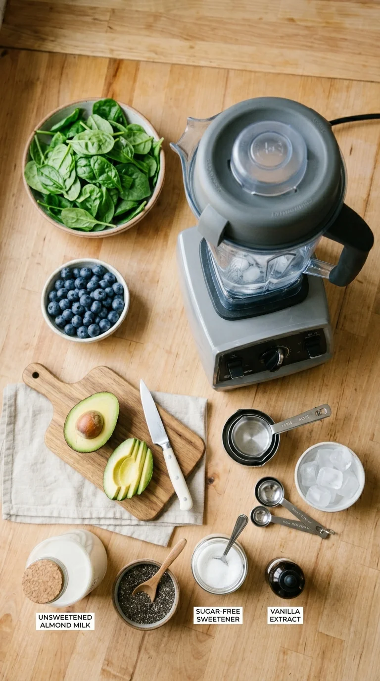 Keto Spinach Blueberry Smoothie Recipe cooking 1