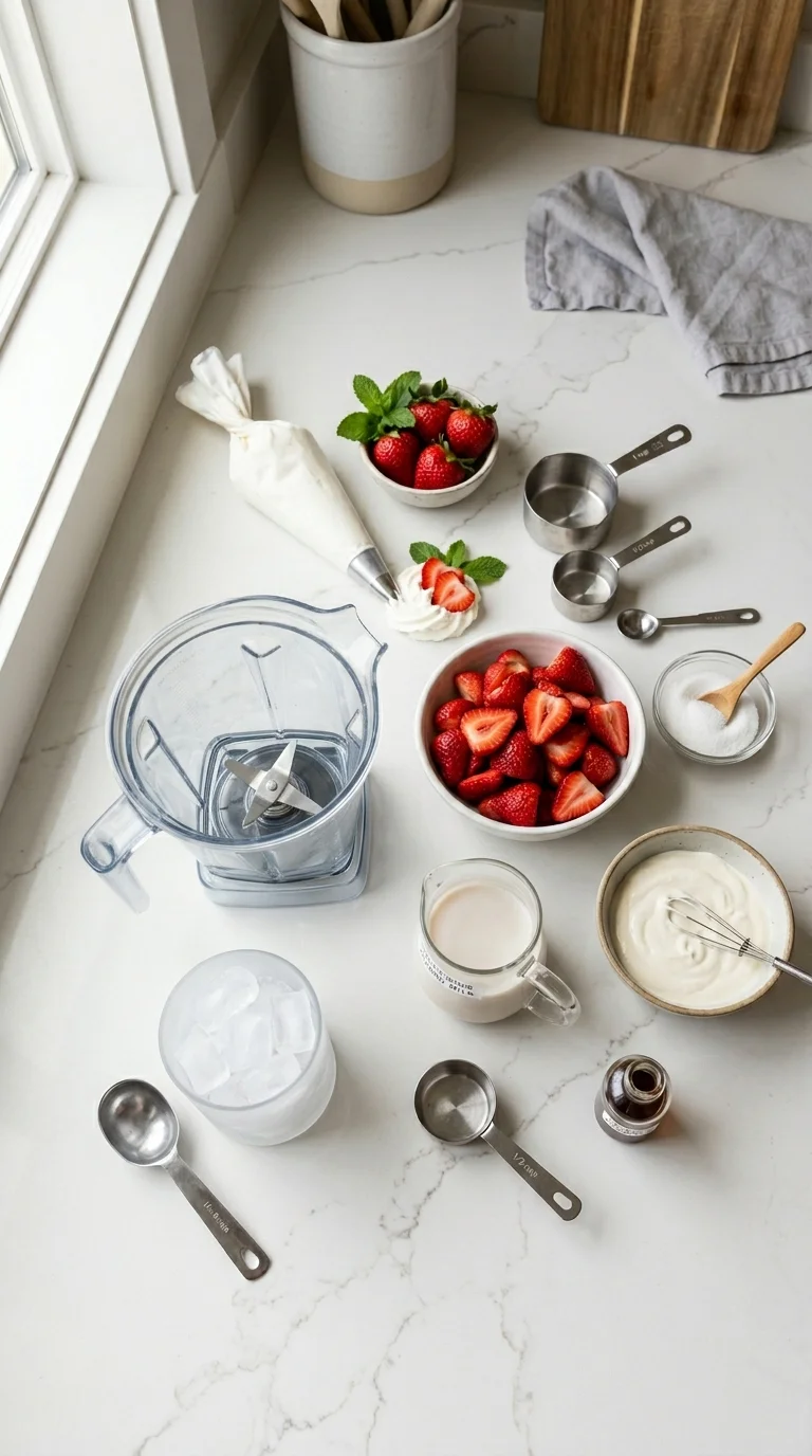 Keto Strawberry Cream Smoothie cooking