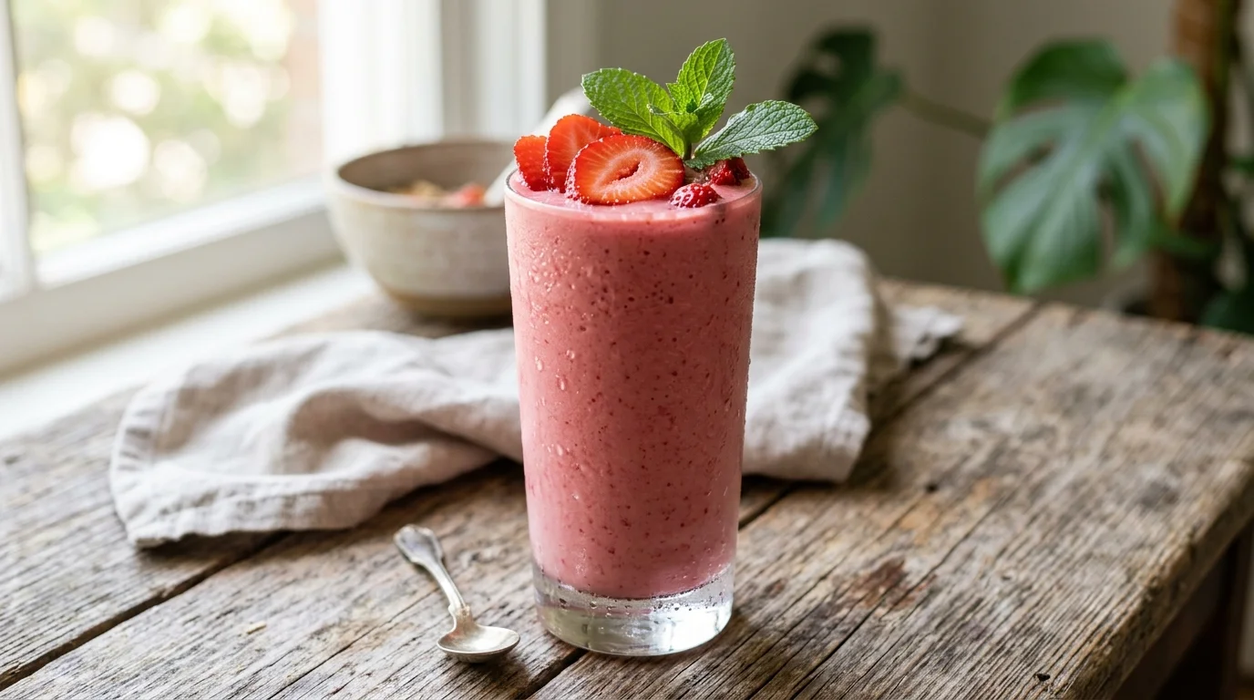 Keto Strawberry Smoothie (3 Ingredients) 1