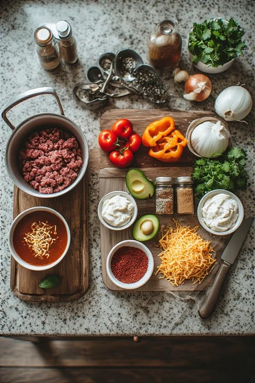 Keto Taco Soup with Ground Beef Recipe cooking
