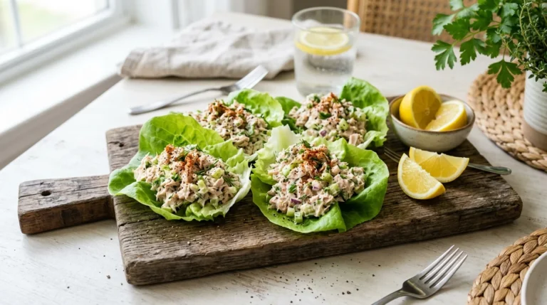 Keto Tuna Salad Lettuce Wraps Recipe