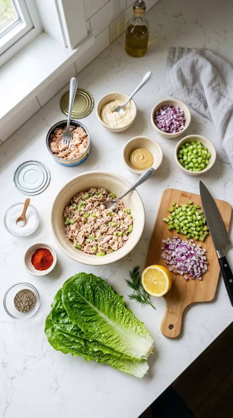 Keto Tuna Salad Lettuce Wraps Recipe
