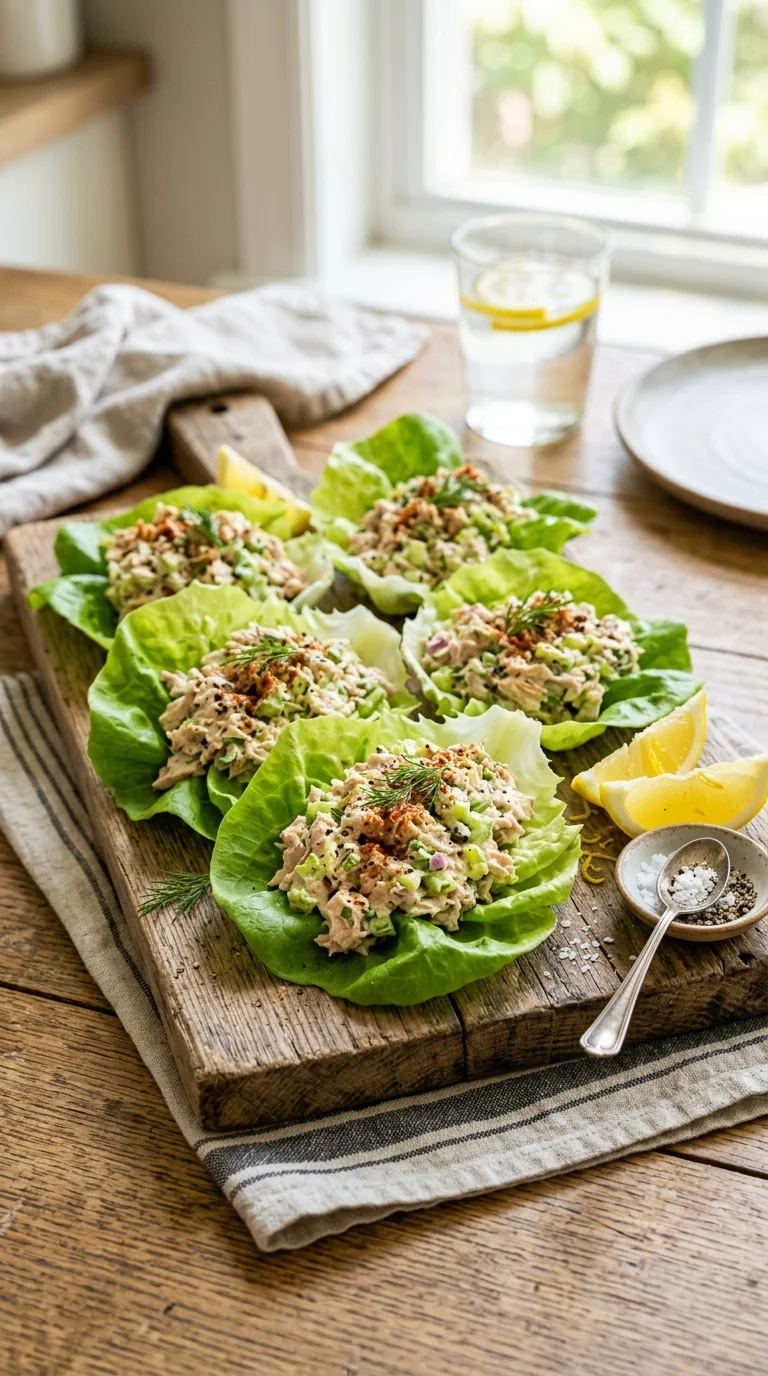 Keto Tuna Salad Lettuce Wraps Recipe