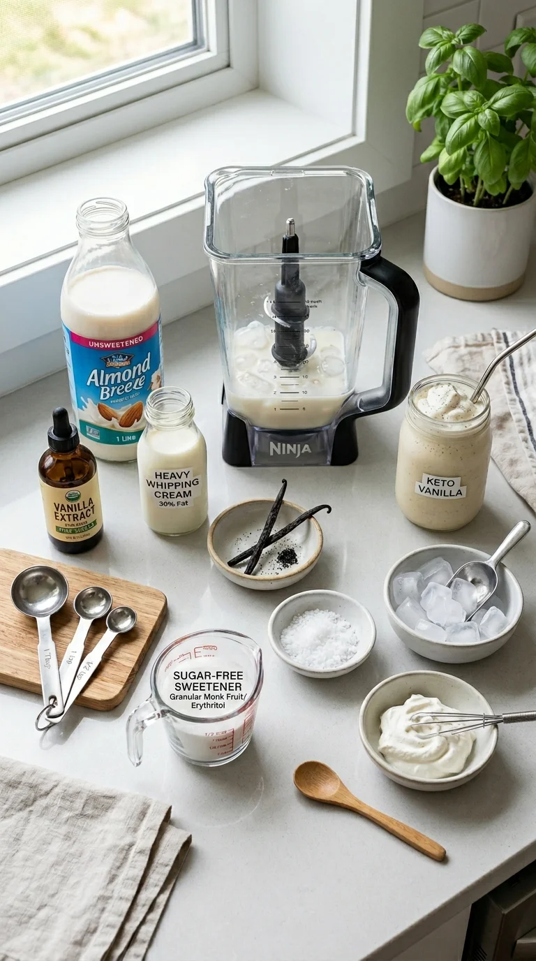 Keto Vanilla Smoothie Recipe cooking 1