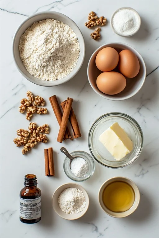 Keto Walnut Bread Recipe ingredients