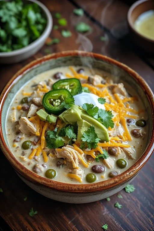 Keto White Chicken Chili Recipe looks