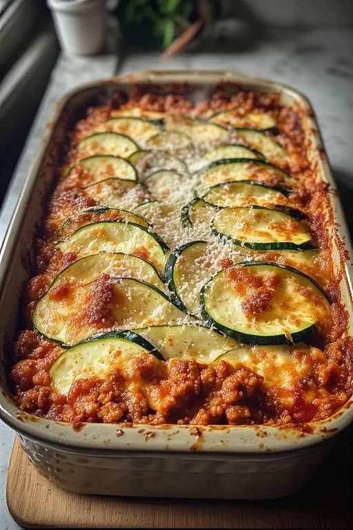 Keto Zucchini Lasagna Casserole Recipe looks