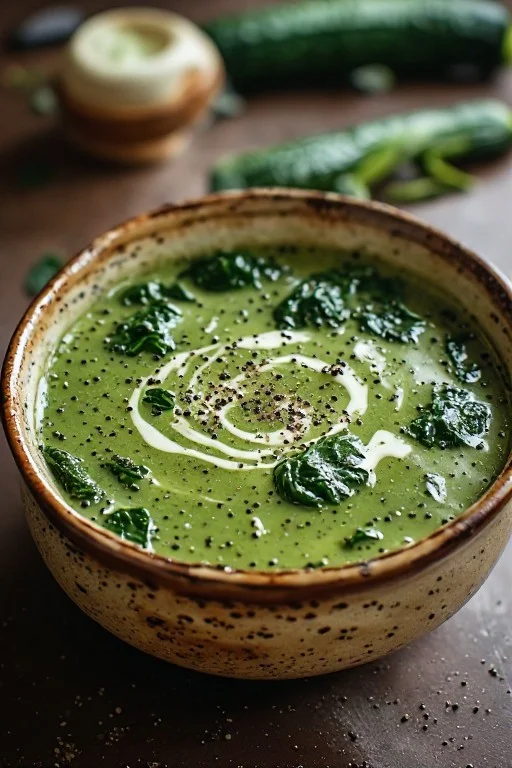 Keto Zucchini and Spinach Soup Recipe