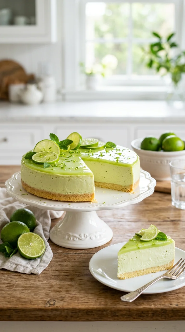 Key Lime Keto Cheesecake Recipe looks